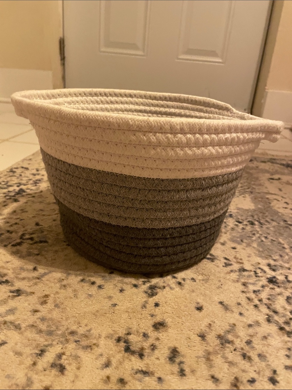 NWOT Woven Colorblock Storage Basket - Cream, Gray, Charcoal